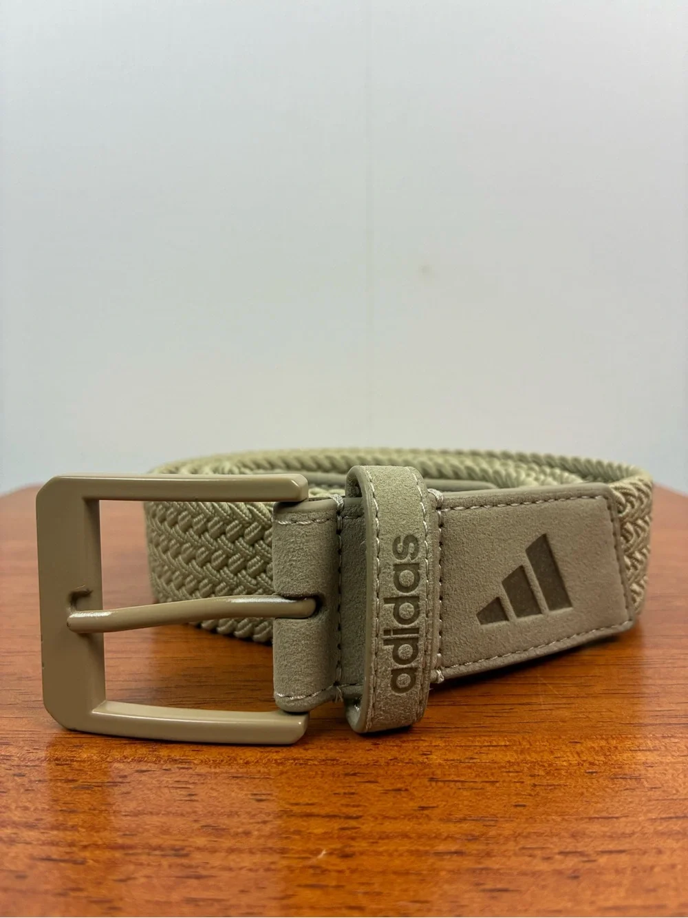 NWOT Adidas men’s wonder cargo khaki Braided Stretch Golf Belt size L/XL